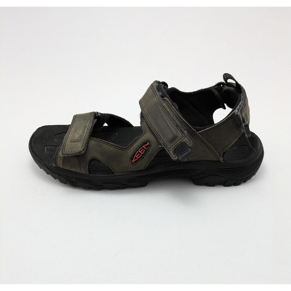 Mens Keen Targhee III Open‎ Toe Grey 2-Strap Open Toe Leather Sandals Size 10 - Picture 2 of 7